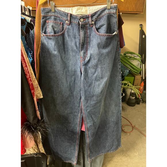 ERL Contrast-Stitching Men’s Wide Leg Jeans - Picture 7 of 7